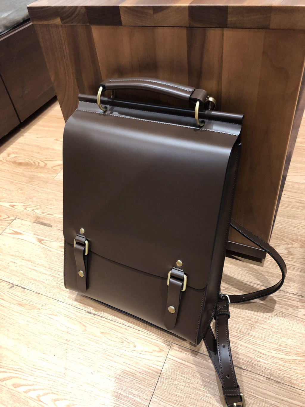 Black Classic Satchel Laptop Leather School Backpack for Women