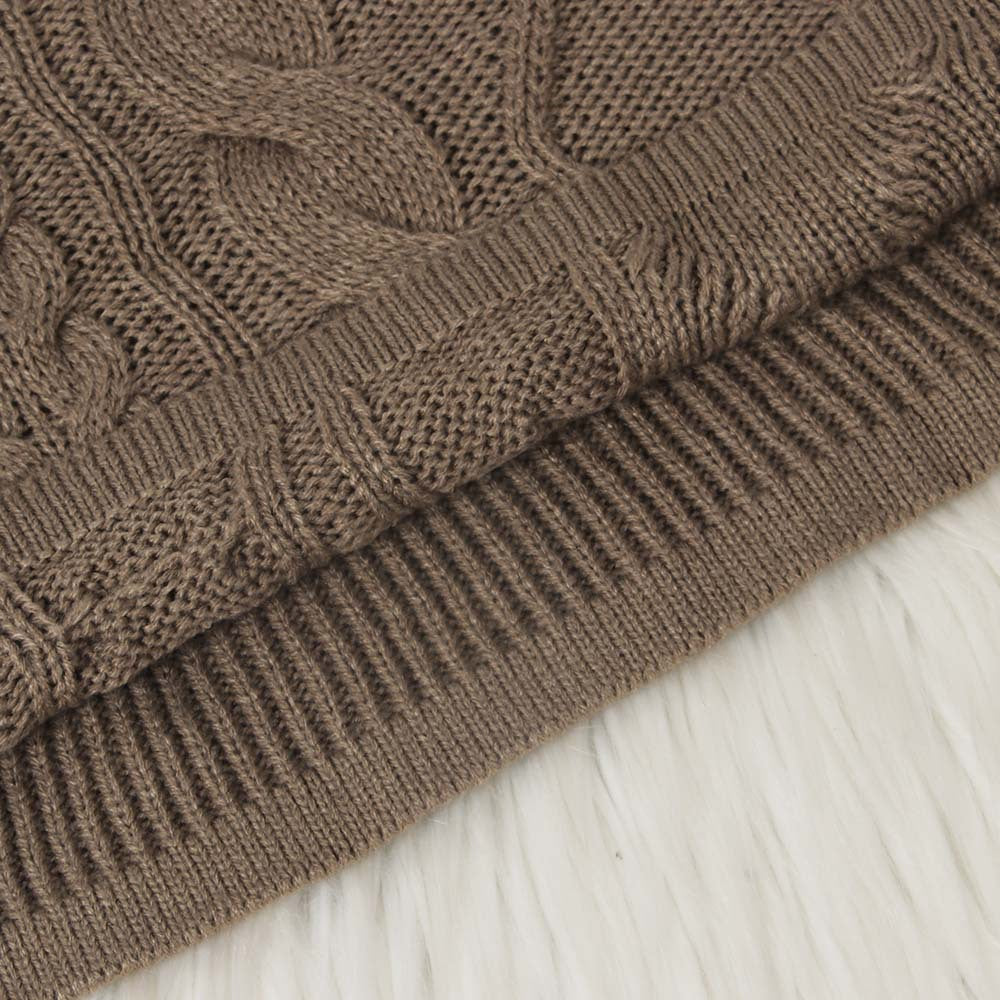 Casual Loose Solid Color Turtleneck Sweater