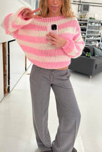 Load image into Gallery viewer, Loose Navy Stripe Knit Sweater
