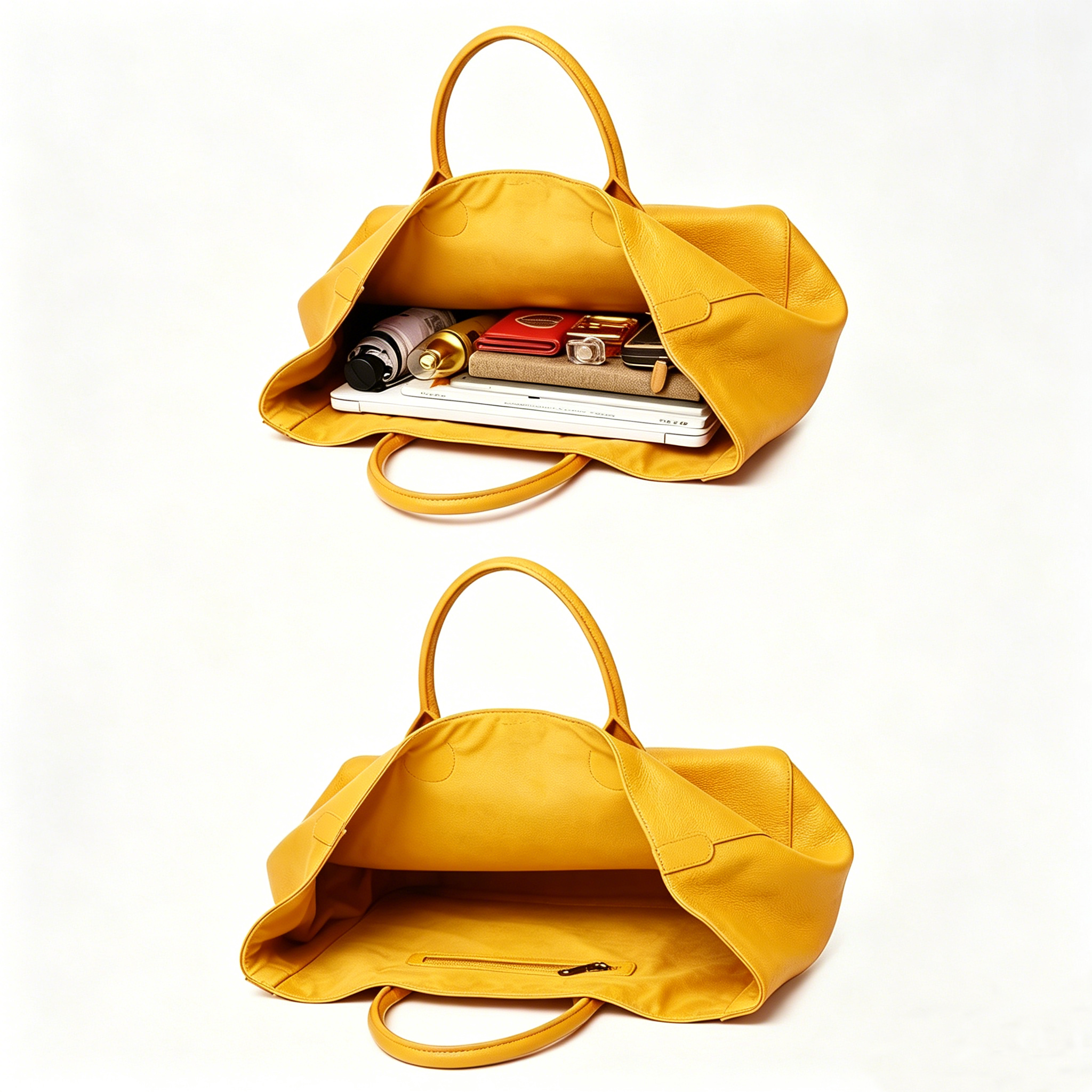 Oversized Large Classic Top Grain Leather Tote Bag