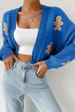 Load image into Gallery viewer, Casual Cookie Man Pattern Knitted Cardigan

