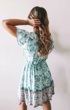 Load image into Gallery viewer, Pink Floral Print Mini Dress Sundress
