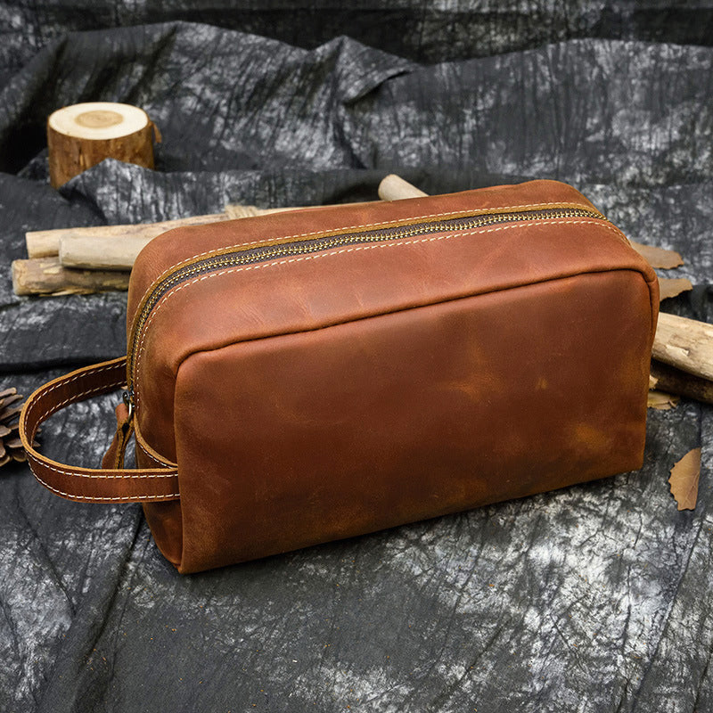 Leather Toiletry Bag Dopp Kit Shaving Case Groomsman Gift Bridesmaid Gift