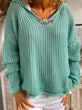 Load image into Gallery viewer, Loose Hooded Long Sleeve Sweater
