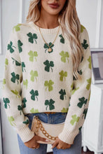 Load image into Gallery viewer, Lovely St Patrick&#39;s Day Shamrock Pullover Sweater
