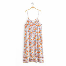 Load image into Gallery viewer, Pink Straps Floral Mini Dress
