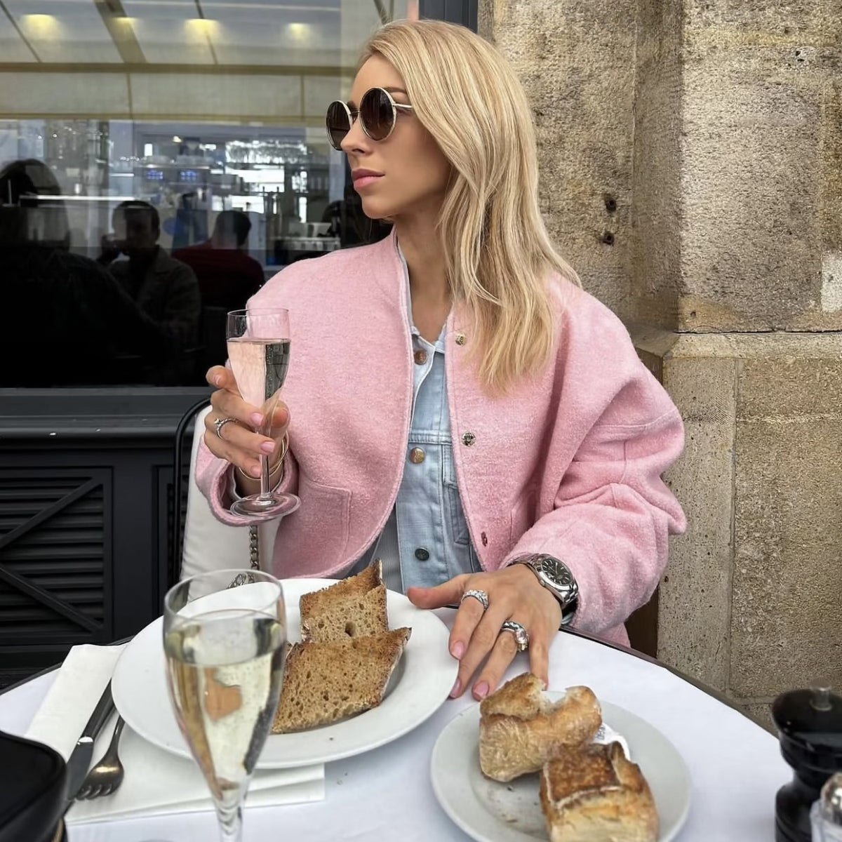 Oversize Stand Up Bomber Jacket