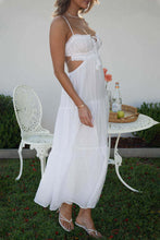 Load image into Gallery viewer, Sexy Spaghetti Straps Cut Out Tiered Midi Dress
