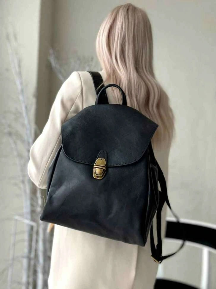 Simple Classic Vintage Leather Backpack