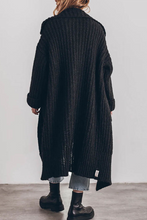 Load image into Gallery viewer, Elegant Solid Pocket Weave Turndown Collar Cardigan Outerwear
