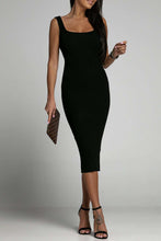 Load image into Gallery viewer, Sexy Square Collar Bodycon Midi Dress
