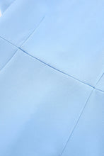 Load image into Gallery viewer, Elegant Blue Flounce Slit Back Midi Dress
