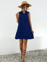 Load image into Gallery viewer, Button Up Sleeveless Mini Dress
