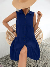 Load image into Gallery viewer, Button Up Sleeveless Mini Dress
