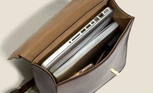 Load image into Gallery viewer, Coffee Retro Leather Backpack School Bag
