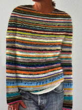 Load image into Gallery viewer, Mexican Striped Inspired Knit Art Cozy Sweater
