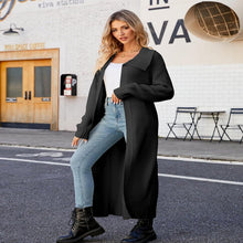 Load image into Gallery viewer, Solid Color Long Sleeve Long Knitted Cardigan
