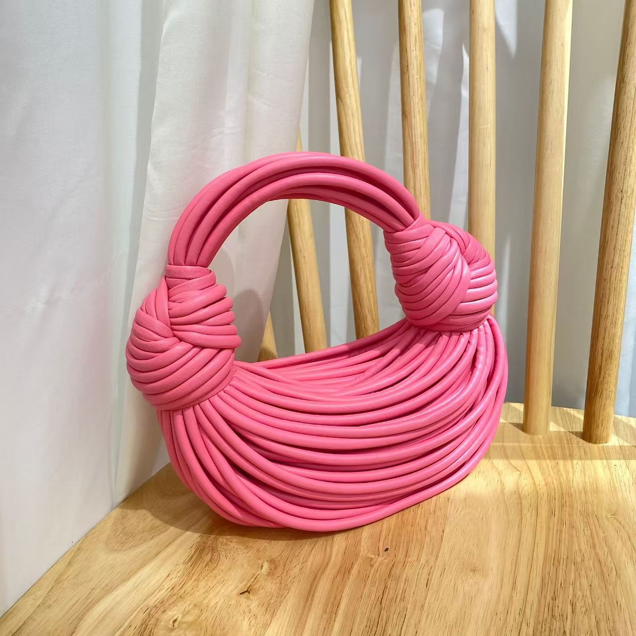 Genuine Leather Double Knot Bag