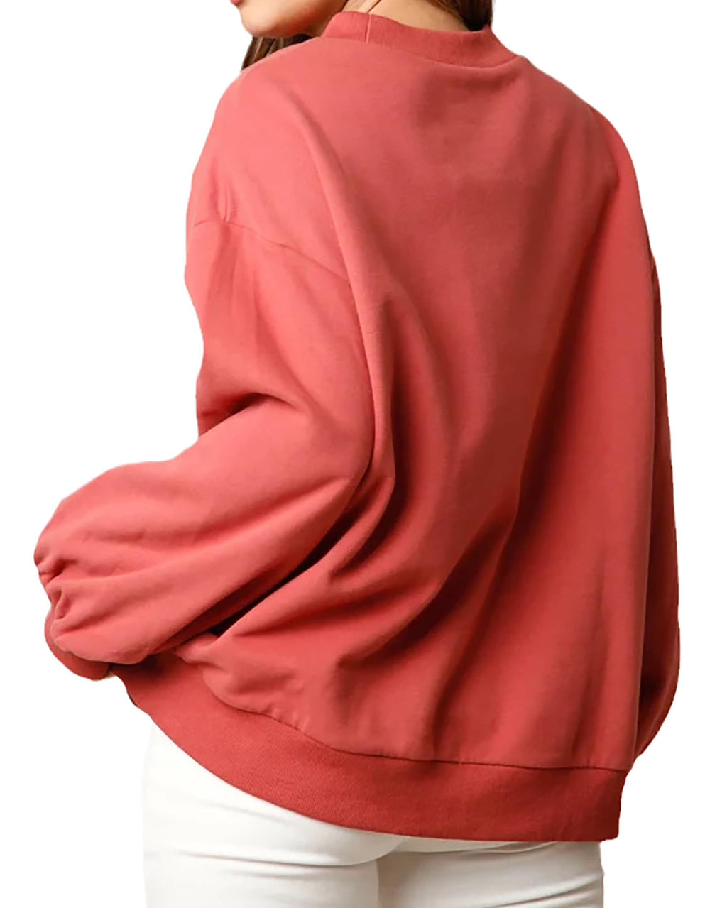 Christmas Casual Loose Long Sleeves Candy House Sequined Sweatshirt