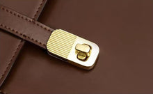 Load image into Gallery viewer, Coffee Retro Leather Backpack School Bag
