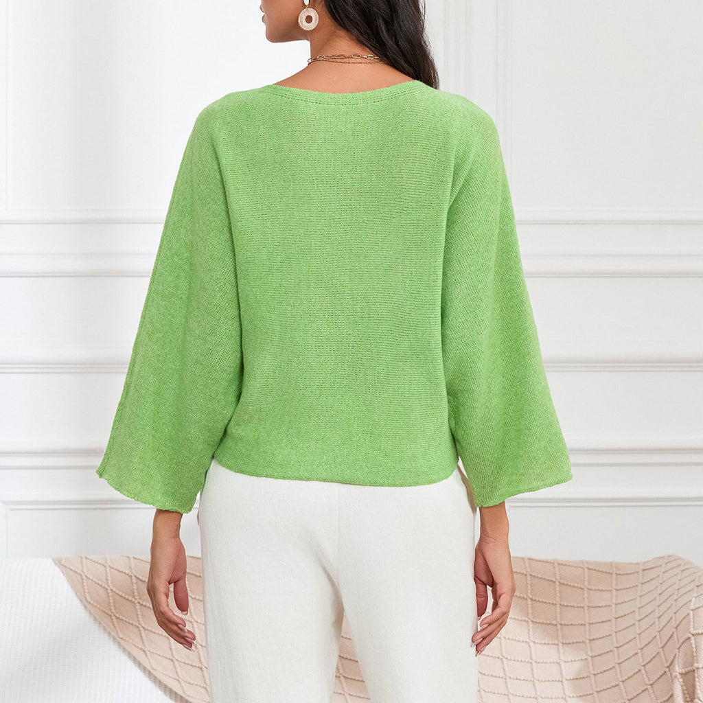 Embroidered Floral Knit Pullover Sweater