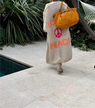 Load image into Gallery viewer, Boho Love Peace Printed Pocket Oversized Midi Cardigan
