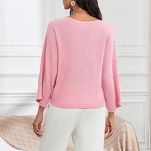 Load image into Gallery viewer, Embroidered Floral Knit Pullover Sweater
