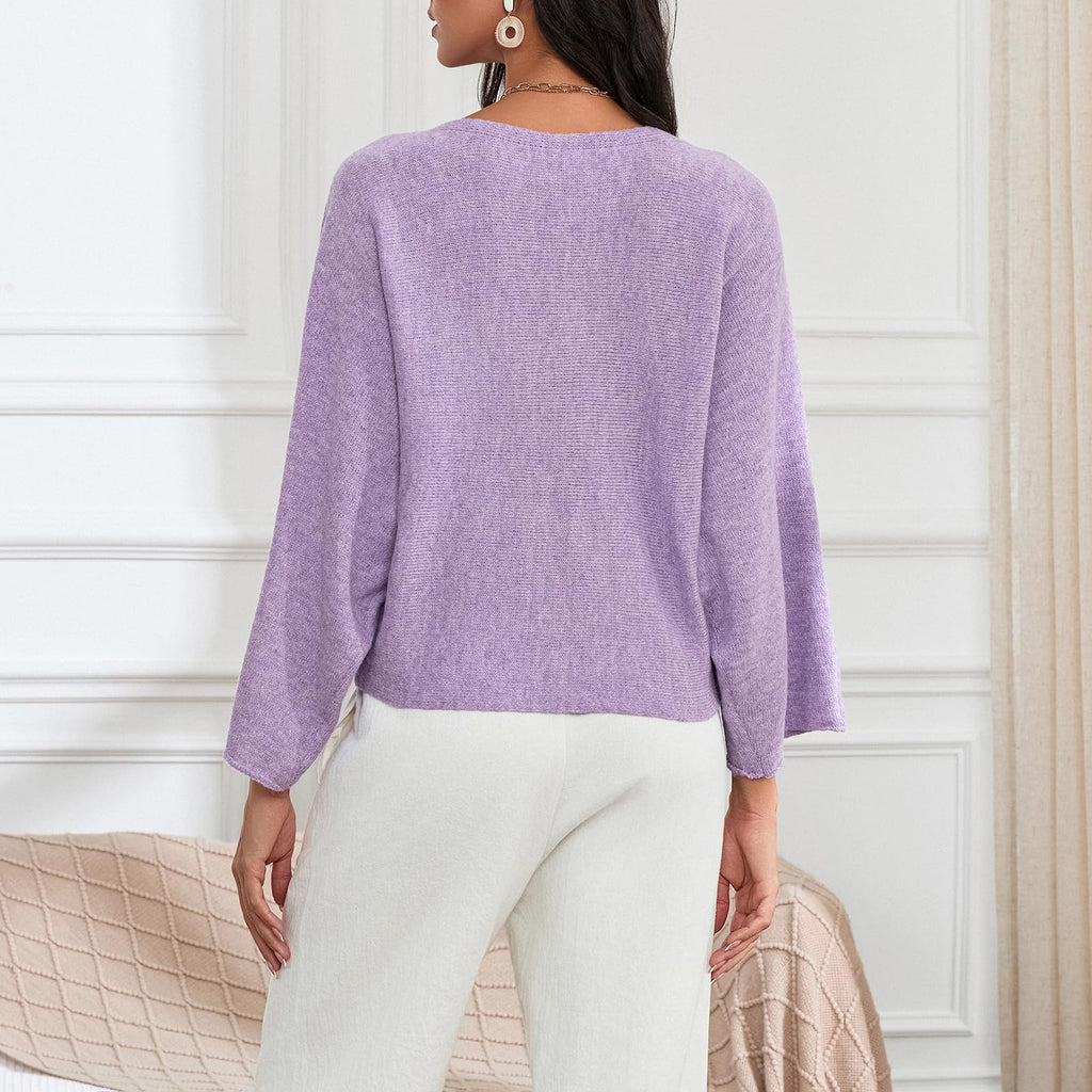 Embroidered Floral Knit Pullover Sweater