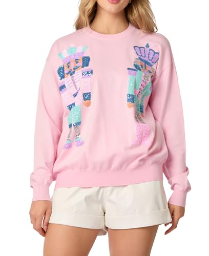 Christmas Nutcracker Graphic Sequined Fashion Casual Sweatshirt