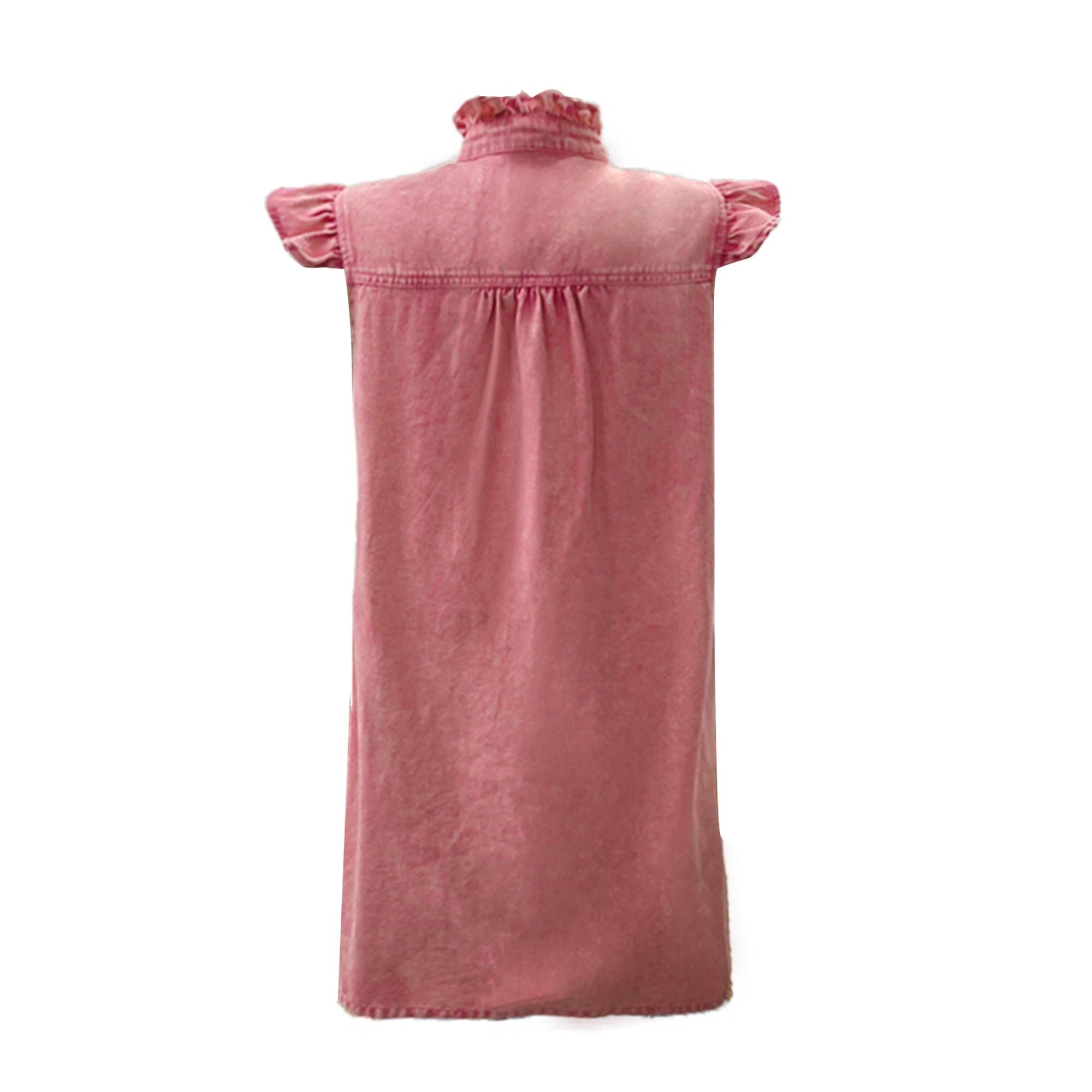 Casual Denim Button Down Mini Dress