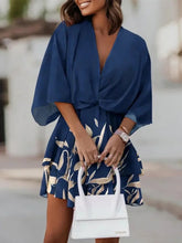 Load image into Gallery viewer, Half-Sleeve Floral Printed Mini Dress

