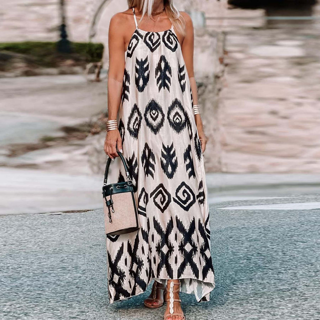 Printed Spaghetti Strap Cami Dress