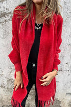 Load image into Gallery viewer, Tassel Trim Relaxed Shawl

