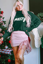Load image into Gallery viewer, Merry Christmas Turtleneck Long Sleeve Sweater
