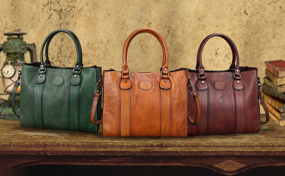 Leather Satchel Top Handle Shoulder Bag Crossbody Purse Handbag