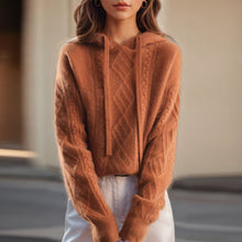 Load image into Gallery viewer, Classic Jacquard Knit Hooded Sweater
