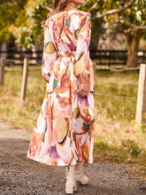 Load image into Gallery viewer, Casual Floral V Neck Long Sleeve Dress
