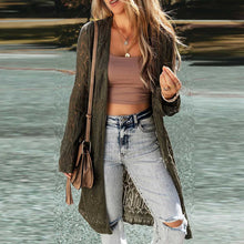 Load image into Gallery viewer, Knit Hollow out Open Front Long Cardigan
