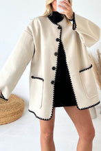 Load image into Gallery viewer, Color Block Pockets Long Sleeves Coat
