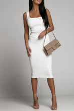 Load image into Gallery viewer, Sexy Square Collar Bodycon Midi Dress
