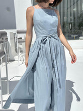 Load image into Gallery viewer, Refined Pockets Spaghetti Straps Tied Waist Maxi Dress
