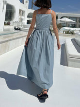 Load image into Gallery viewer, Refined Pockets Spaghetti Straps Tied Waist Maxi Dress
