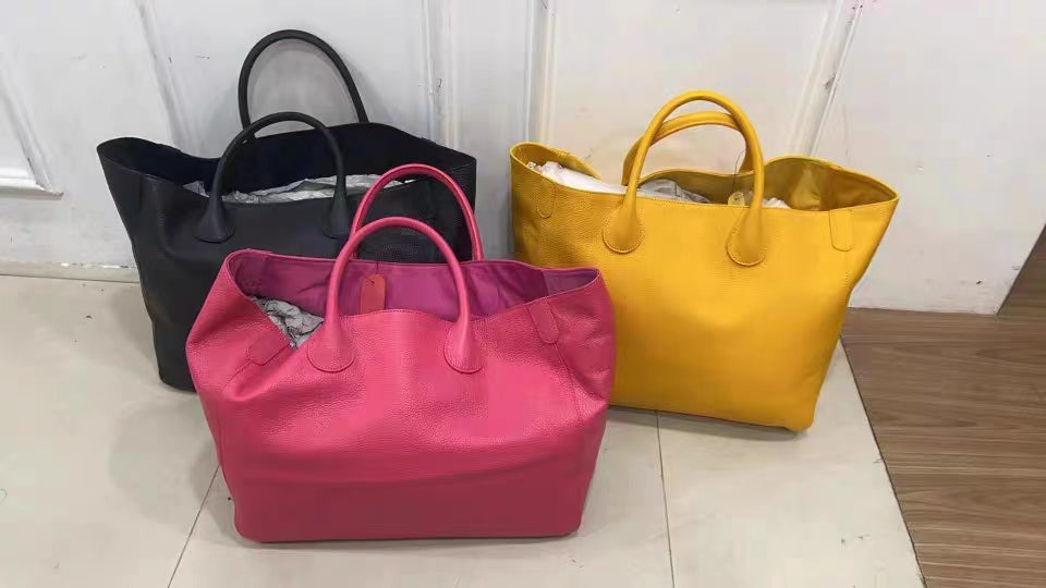 Large Classic Leather Tote Bag