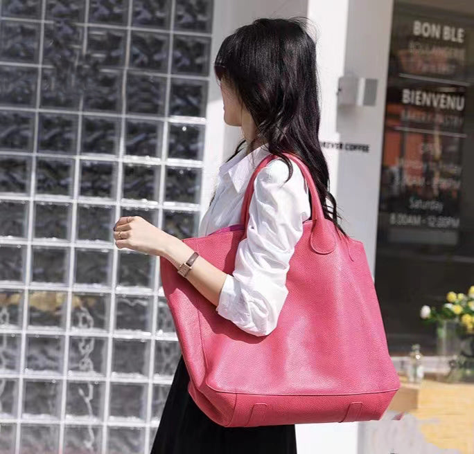 Large Classic Leather Tote Bag