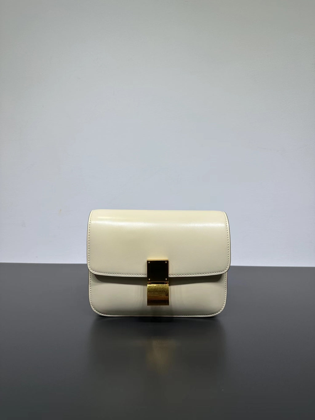 Genuine Leather Minimal Box Crossbody Bag Women Handbag