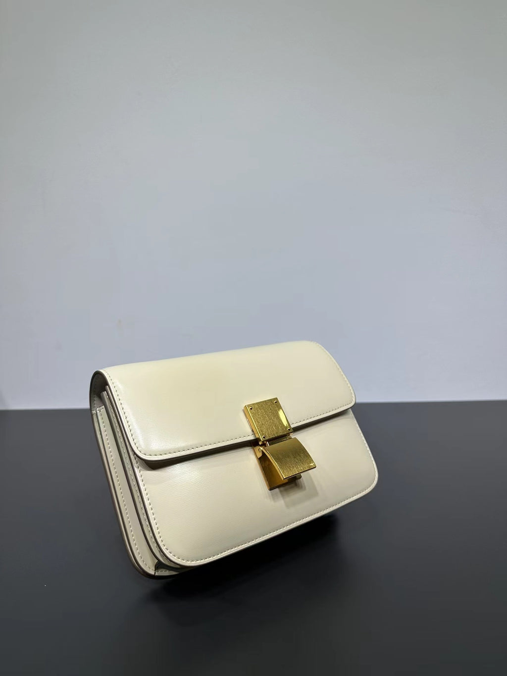 Genuine Leather Minimal Box Crossbody Bag Women Handbag