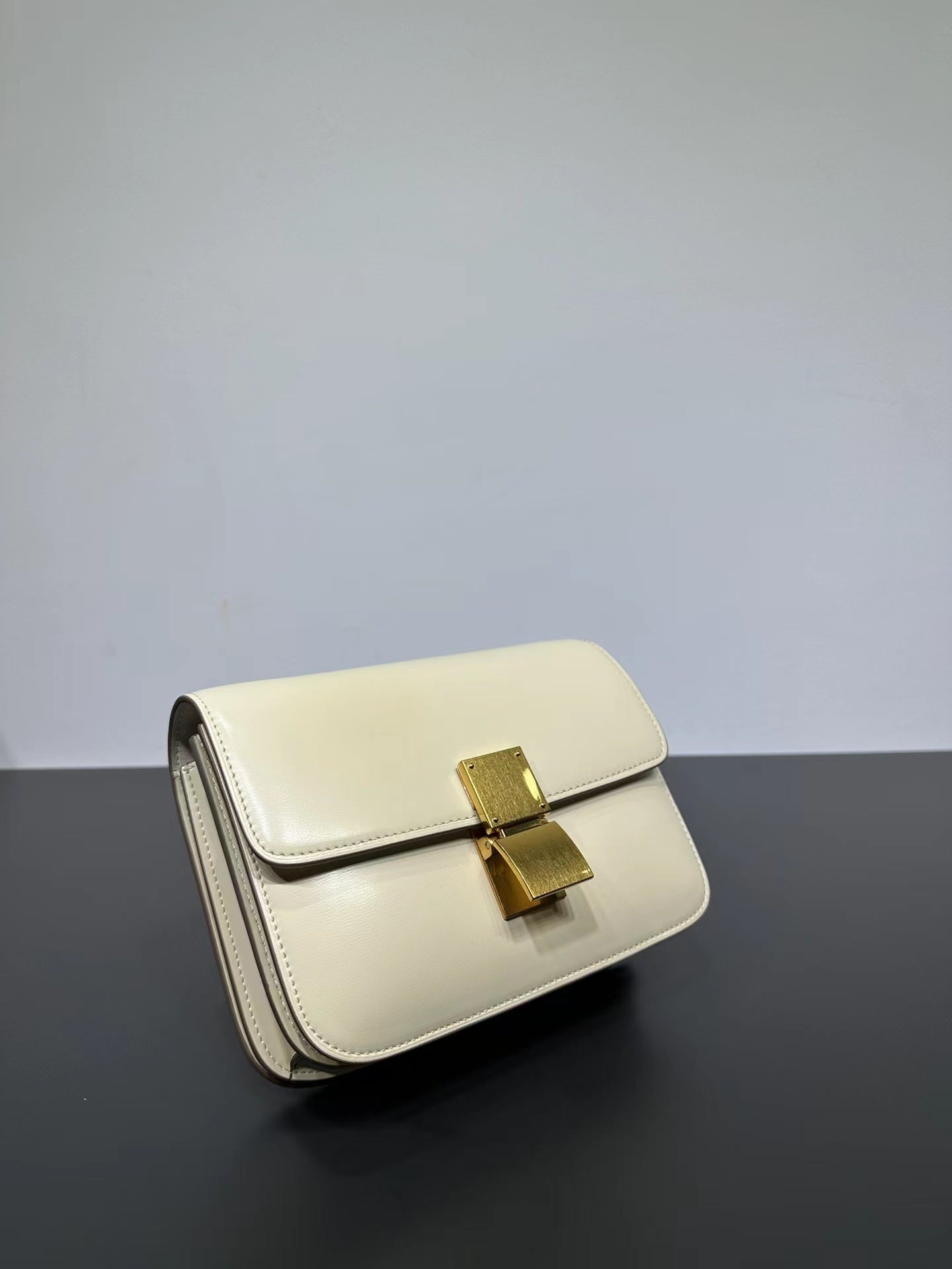 Genuine Leather Minimal Box Crossbody Bag Women Handbag