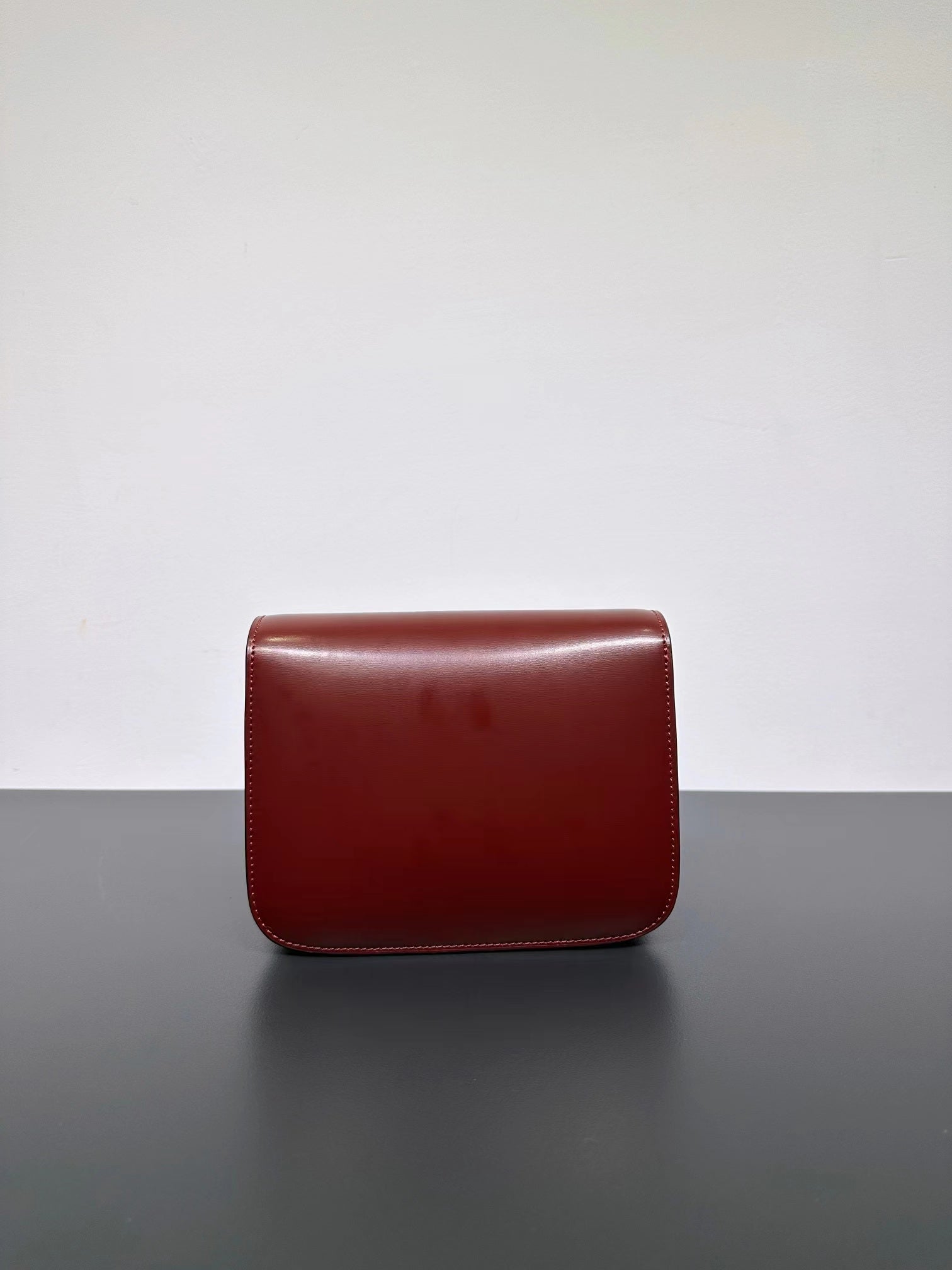 Genuine Leather Minimal Box Crossbody Bag Women Handbag