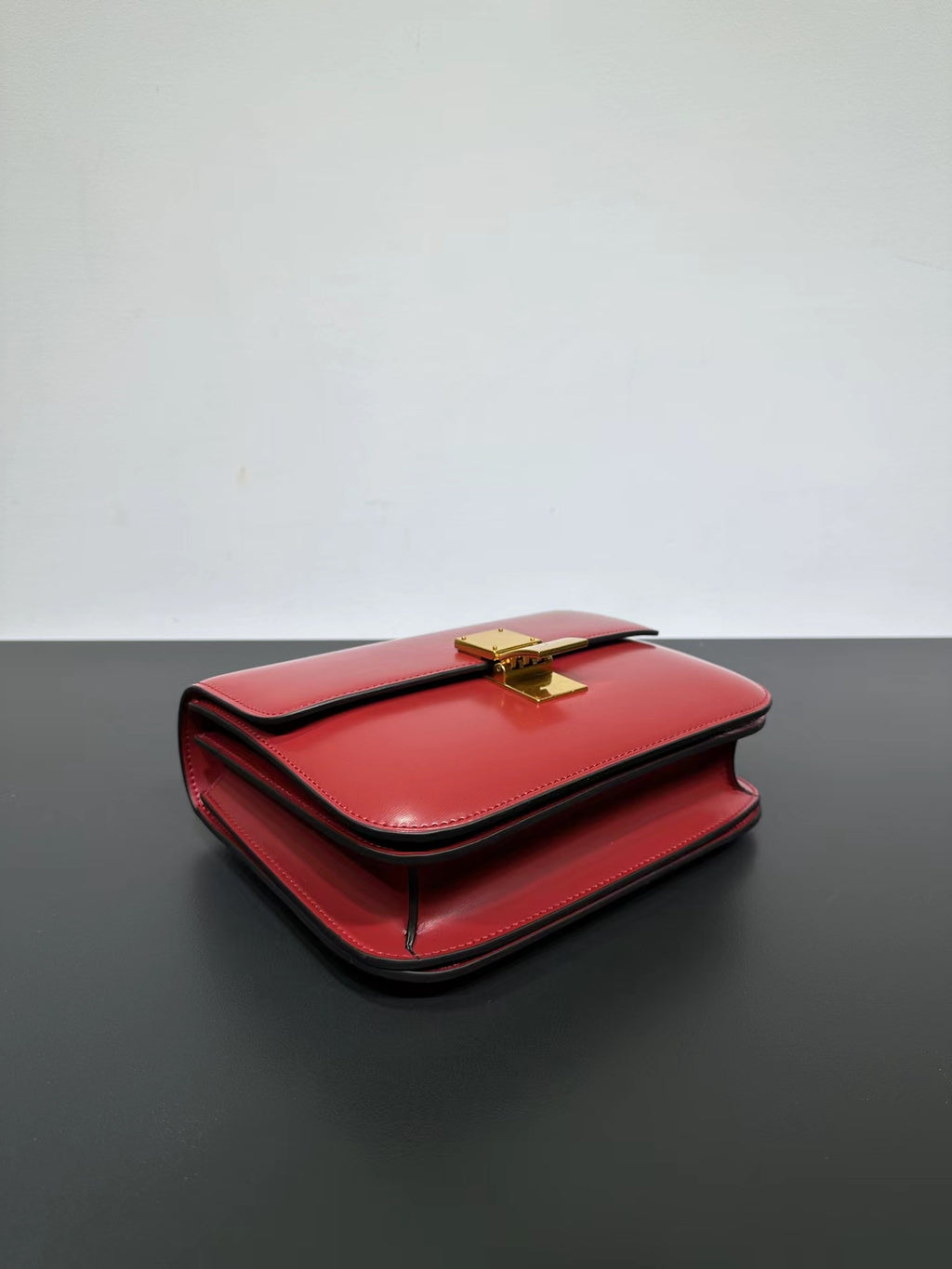 Genuine Leather Minimal Box Crossbody Bag Women Handbag