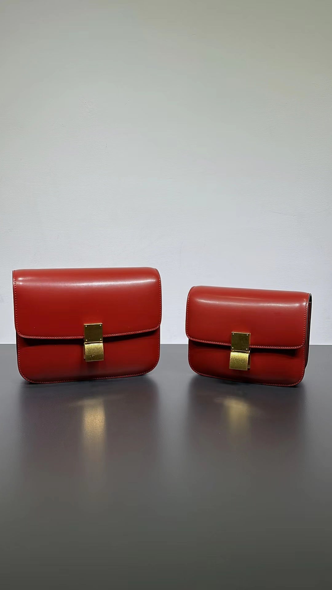 Genuine Leather Minimal Box Crossbody Bag Women Handbag